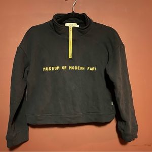 Fashion Brand Company Museum of Modern Fart Cropped Sweatshirt Size M